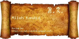 Mileh Kandid névjegykártya